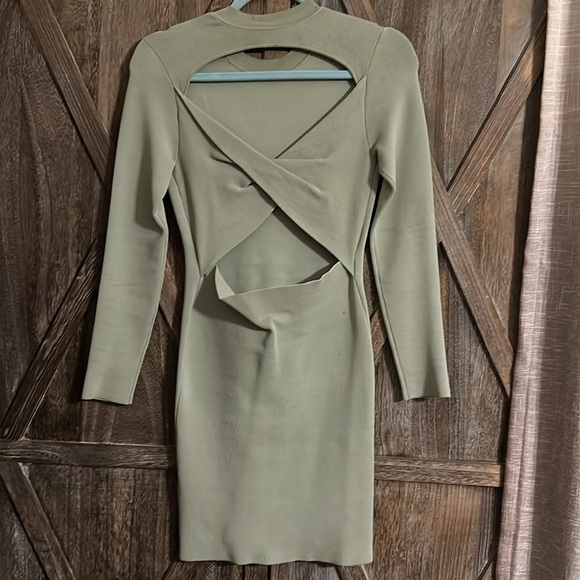 Alice + Olivia Estelle Bodycon Sage Green Sz S - Picture 5 of 6